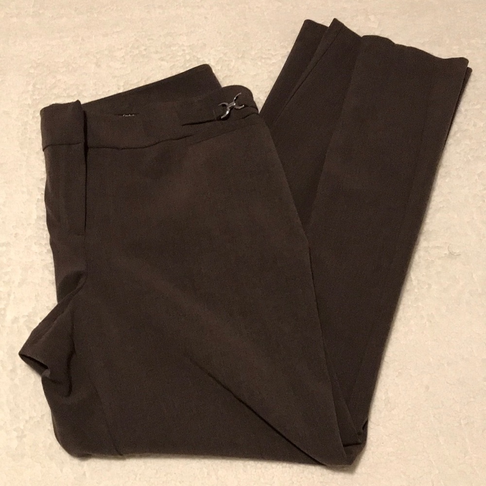 NWT New York & Company brown stretch straight leg dress pants Size 18